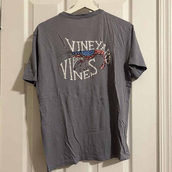 Vineyard Vines Men's Slate Blue T-Shirt Mens Small Crawfish Graphic Pocket Tee - Picture 1 of 8